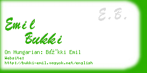 emil bukki business card